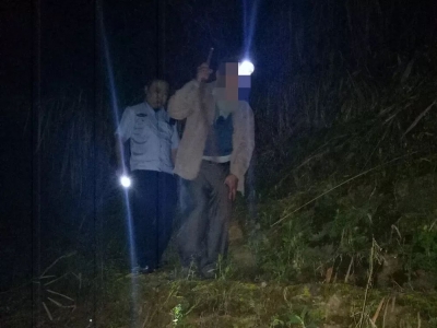 蕉岭一老人被“野猪剪” 困住，黑夜里警民合力救援6小时