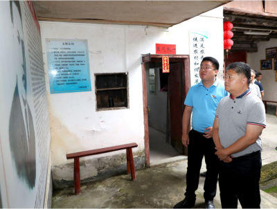 吴晖到郭田镇调研红色资源利用开发，检查防汛救灾工作落实情况