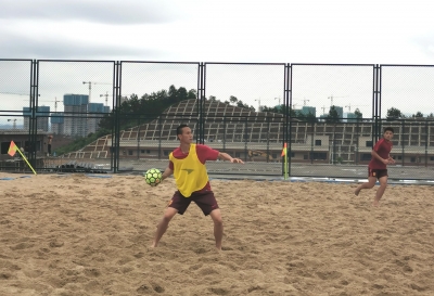 专访五华籍沙滩足球“国门”周展宏：回到家乡训练很自豪