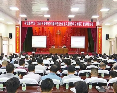 平远举行学习《习近平新时代中国特色社会主义思想学习纲要》宣讲报告会