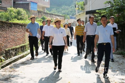 梅江区区长钟秀堂率队到西阳镇、城北镇调研