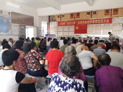 牌子挂起来，身份亮出来！今天，梅江区三角镇举行“党员之家”挂牌活动