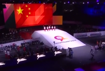 末轮失误憾失卫冕，体操世锦赛中国队获男团银牌