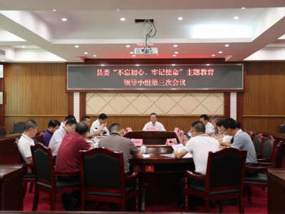 曾永祥主持召开丰顺县委主题教育领导小组第三次会议