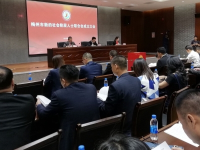 梅州市新的社会阶层人士联合会今日成立，选举产生会长和监事长