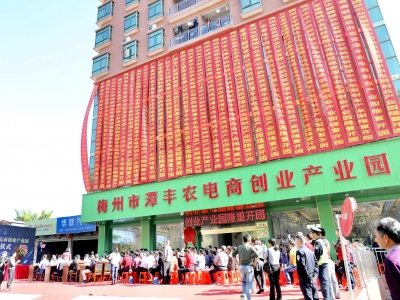 梅州首个镇级农电商创业产业园开园，就在五华潭下镇