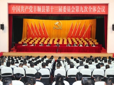 丰顺县委十三届九次全会胜利闭幕 曾永祥主持会议