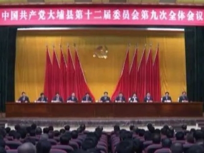 中共大埔县委十二届九次全会胜利闭幕