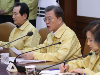 文在寅宣布对新冠病毒作战，韩国进入24小时全面戒备状态