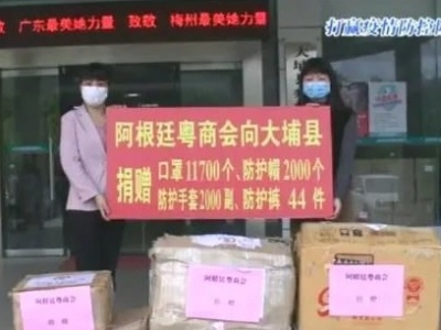 海外侨胞向大埔捐赠物资 全力支持家乡战“疫”