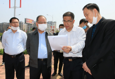 余其豹、洪国华调研兴宁城区交通路网规划建设