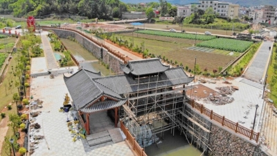 为美丽乡村添一笔！平远仁居镇，一座崭新的“风雨桥”正拔地而起