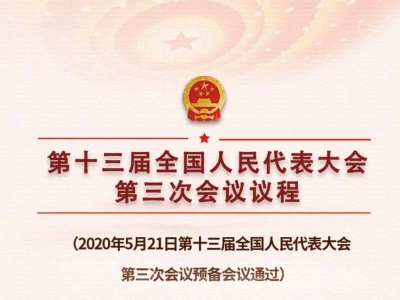 十三届全国人大三次会议议程公布