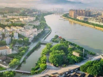 八角亭丨诗画梅江党旗红