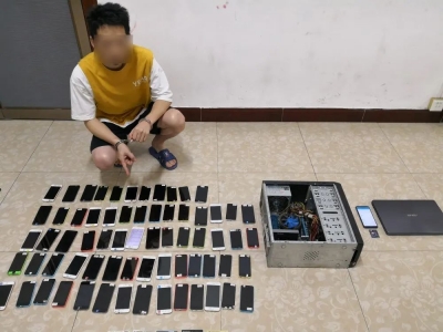 为了做这事，一男子63部手机昼夜挂机升级...梅江警方：抓！