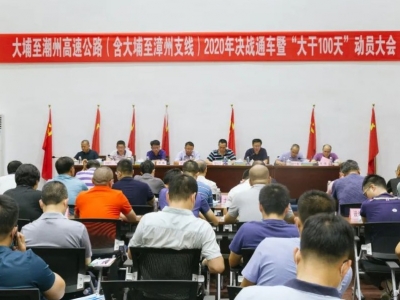 大干100天！大潮高速项目建设按下“快进键”