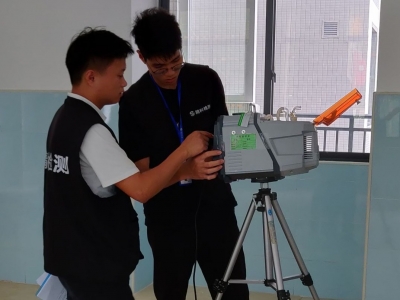 你关注的！梅州实验小学进行室内空气污染检测！学校今秋投入使用