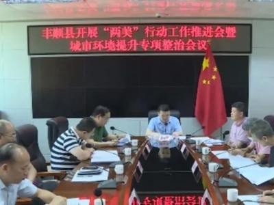 丰顺开展“两美”行动工作推进会暨城市环境提升专项整治会议