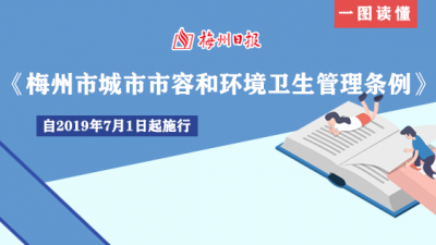 梅州城市市容和环境卫生管理条例在这！来看一图读懂→
