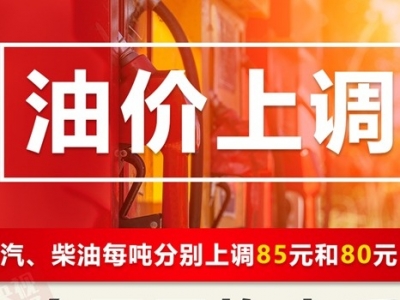 国内油价上调，加满一箱油将多花3.5元