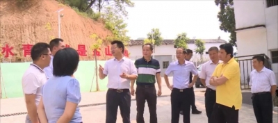 廖茂忠率队督导汤坑镇新农村连线连片示范工程建设工作