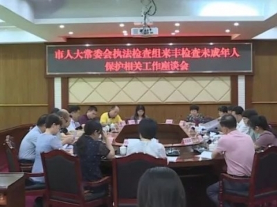 蓝伟东率市人大常委会执法检查组到丰顺检查未成年人保护相关工作