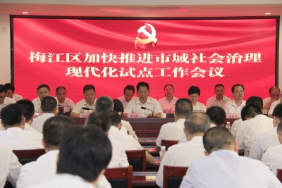 梅江区召开加快推进市域社会治理现代化试点工作会议：打造基层社会治理梅江模式