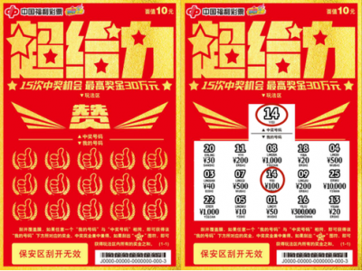 1.5亿元大奖“拍了拍”你！福彩刮刮乐9月10日起开展“超给力”活动
