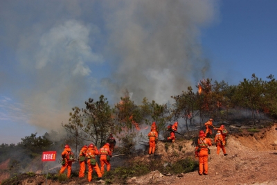 五华县应急救援大队支援汕头南澳山火救援，平安凯旋！  