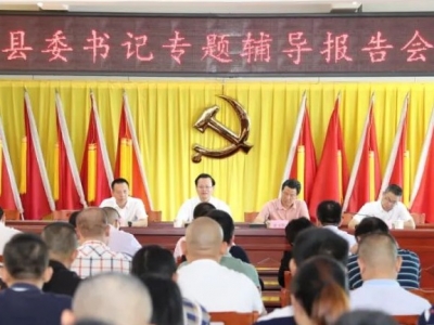 曾永祥为汤南镇村党员干部上党课并作专题辅导