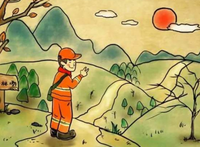 穿好制服，戴上袖章，带上打火把，骑上摩托车！走，出门巡山去...