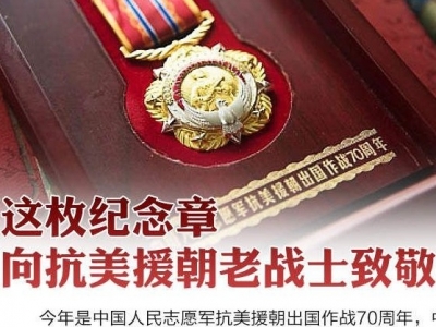这枚纪念章，向抗美援朝老战士致敬！