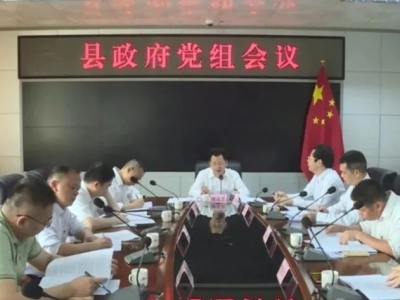 廖茂忠主持召开县政府党组会议 
