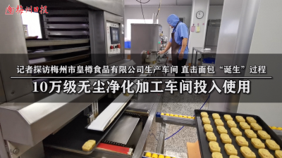 梅州V视丨记者探访10万级无尘净化加工车间 直击面包“诞生”过程