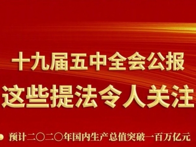 十九届五中全会公报中，这些提法令人关注