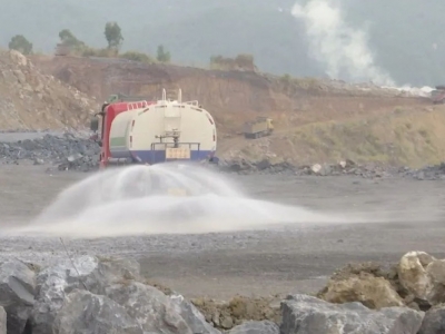 蕉岭对14家矿山石场粉尘源头治理整治进行督导执法检查