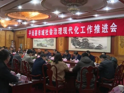 平远县召开全县市域社会治理现代化工作推进会议