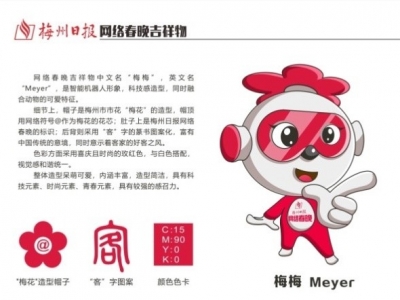 “梅梅”向你招手！梅州网络春晚吉祥物征集采用作品公示，萌吗爱吗？