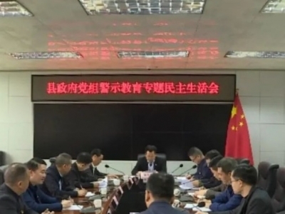 廖茂忠主持召开丰顺县政府党组警示教育专题民主生活会