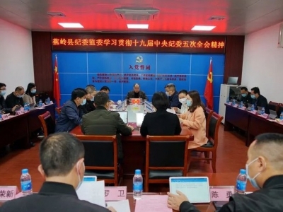 蕉岭县纪委监委召开学习贯彻十九届中央纪委五次全会精神会议