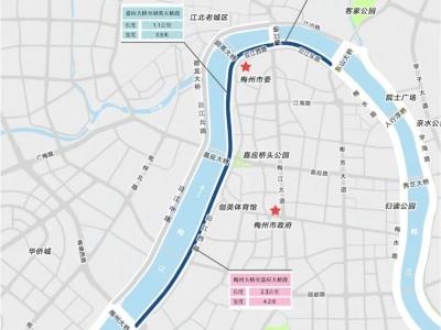 建塑胶跑道，为期4个月！梅城沿江东西路人行道将临时封闭