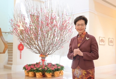 ​林郑月娥发表农历新年贺辞：团结一致香港可“牛气再现”