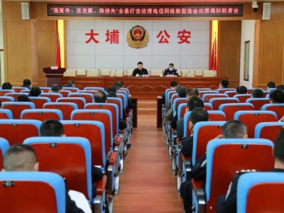 “强宣传、压发案、降损失” ——大埔县打击治理电信网络新型违法犯罪局际联席会召开