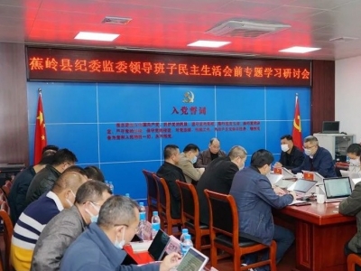 蕉岭县纪委监委召开领导班子民主生活会会前学习研讨会