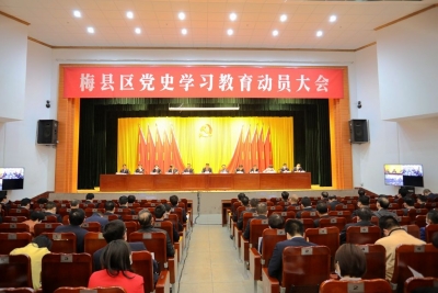 梅县区召开全区党史学习教育动员大会 高质量高标准开展党史学习教育