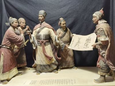 《崇德尚义》烧制成功！客家泥塑艺术家刘沅声又出新作品！