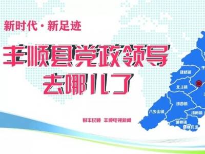 快点开看！上个月，丰顺县党政领导都在忙哪些工作？
