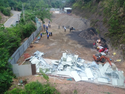 迅速行动！梅江区西阳镇依法拆除一处违章建筑