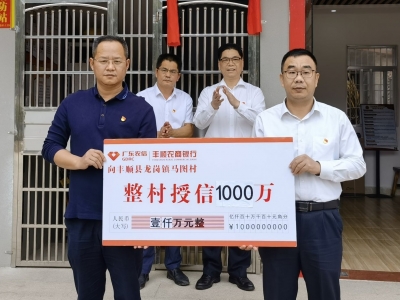 “整村授信”1000万元！丰顺县马图村 “信用示范村”揭牌