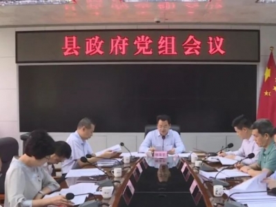 廖茂忠主持召开丰顺县政府党组会议